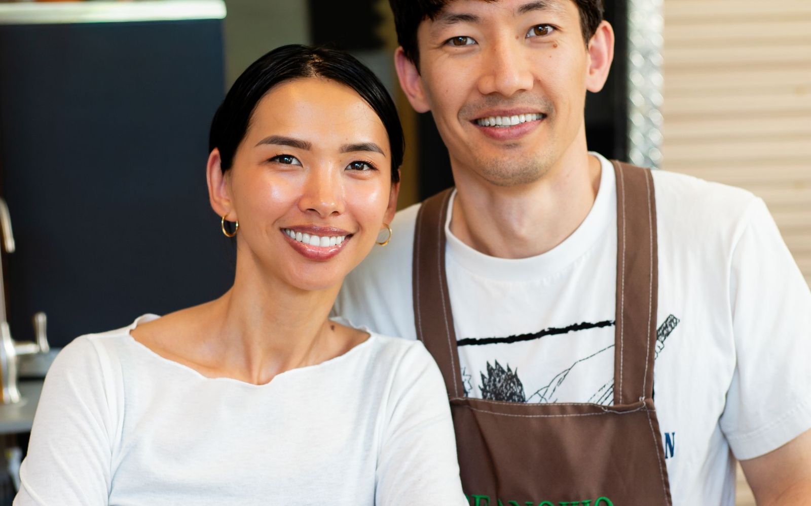 Staff working in a quiet café